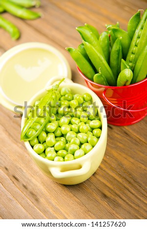 Fresh green peas new crop. green peas