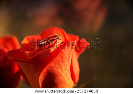 diamond ring with a rose