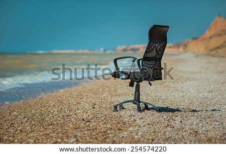 office chair outdoors
