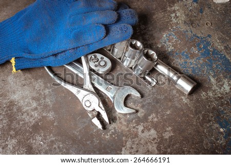 Tools for car repair. auto repair