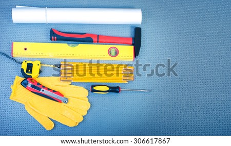 repair tools of apartment background