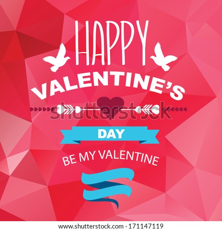 Valentine's Day poster.Typography.V ector illustration Valentine's Day poster.Typography.V ector illustration