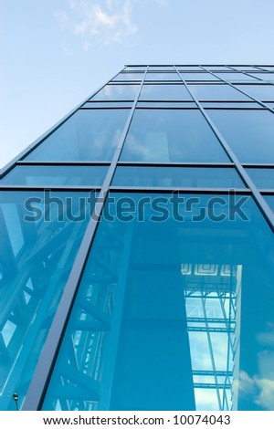 hi-tech building against blue sky