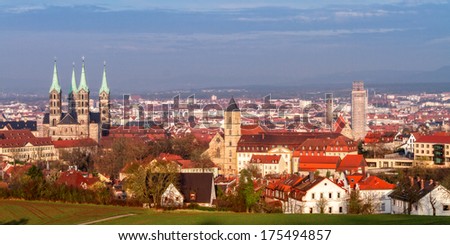 Cityscape Picture of the picturesque medieval city of Bamberg. Picture was taken in winter on a cold evening
