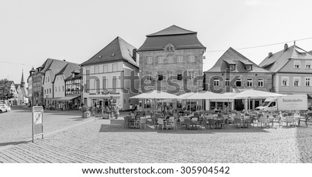 FORCHHEIM, GERMANY - AUGUST 12 2015: Forchheim Inner City with historical buildings