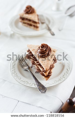 Cake with Chocolate Butter Cream