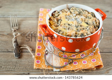 Fish Rillette baked with Rice and Cheese