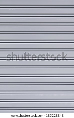 Corrugated metal sheet slide door texture