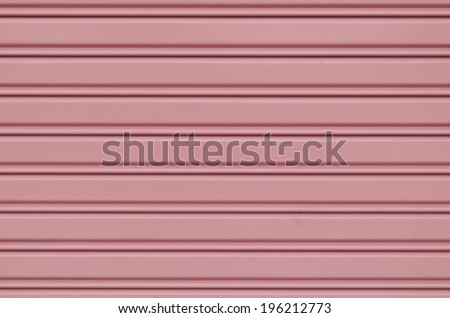Pink corrugated metal sheet slide door