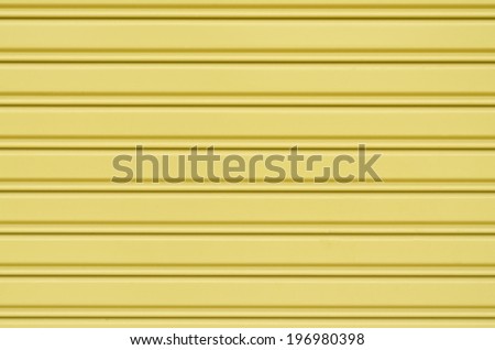 Yellow Corrugated metal sheet slide door