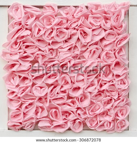 Abstract background from pink tissue paper flower decoration