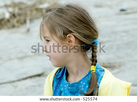 profile portrait of little Russian girl