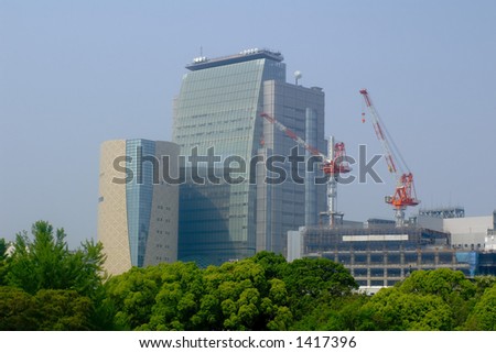 Construction works in Osaka, Japan