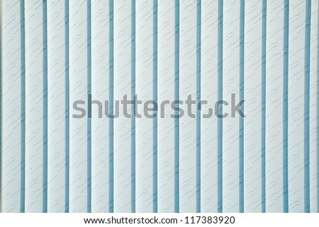 Texture of blue vertical blinds