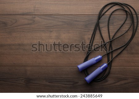 skipping rope for an exercise on the table