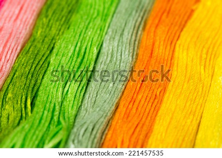 Embroidery colorful thread texture background