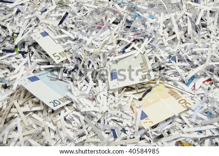 money as paper for recycling