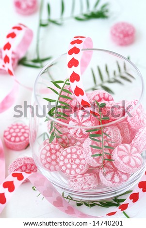 hard candies in glass