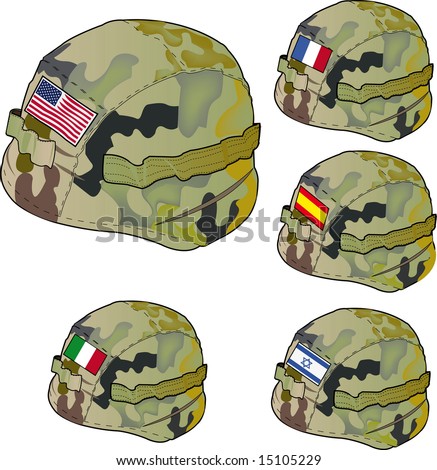 stock vector : vector army helmet