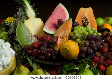 Fruit Bowl with Mixed Fruits