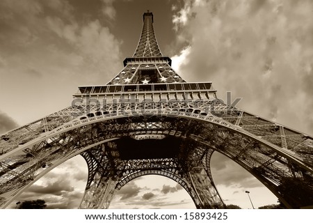paris france eiffel tower black and. Eiffel Tower in lack and