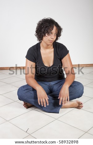 Frustrated black woman