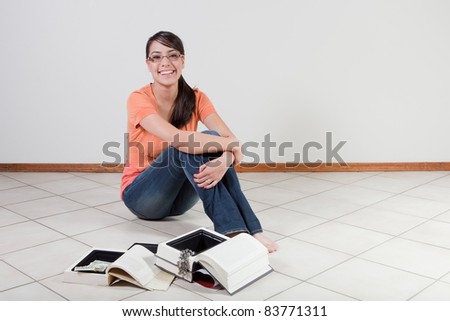 Young woman with diversion book safe