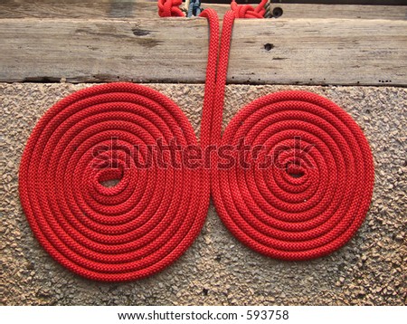 Coiled Red ropes