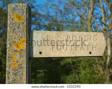 Old footpath sign