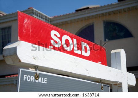 Real Estate sold sign