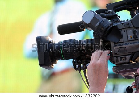 video camera for news tv broadcasting