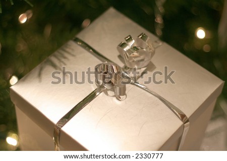 christmas gift box close up