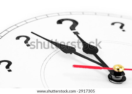 question mark clock, concept of time