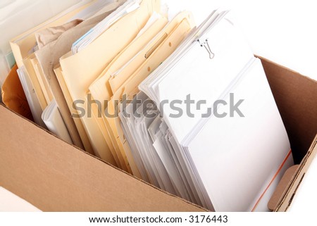 a box of document, business concept