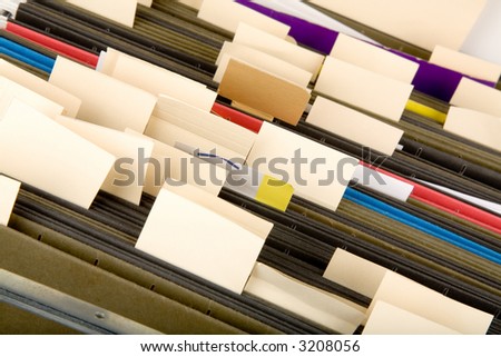 Hanging Folder and label, business concept