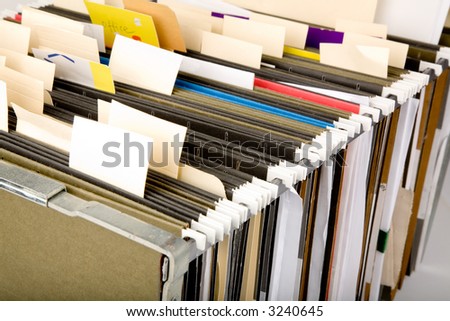 Hanging Folder and label, business concept