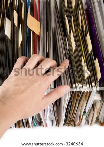 searching a file, business concept