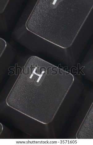 black computer keyboard close up