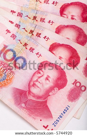 Chinese money, RMB, close up shot