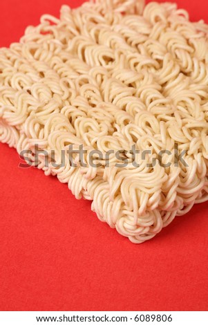 Chinese Dried noodle close up shot