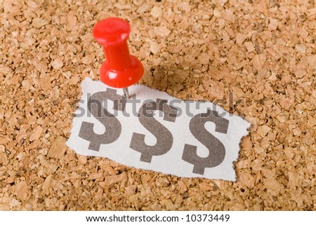 dollar sign, concept of financial problem