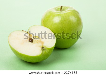 Green Apple close up shot