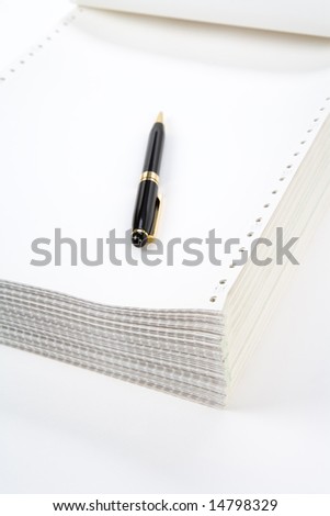Perforated Computer Paper for background