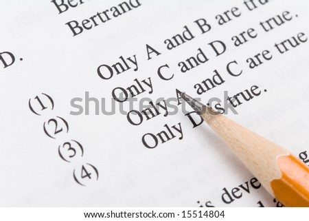 Multiple-Choice Tests close up