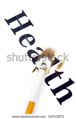 A Cigarette Butt close up, concept of Unhealthy Living