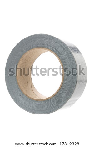 a roll of Grey Duct Tape with white background