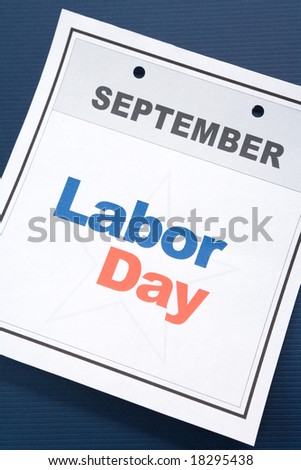 Labor Day, calendar date for background