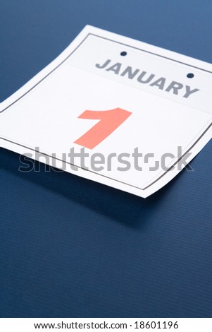 New Year, calendar date January 1 for background