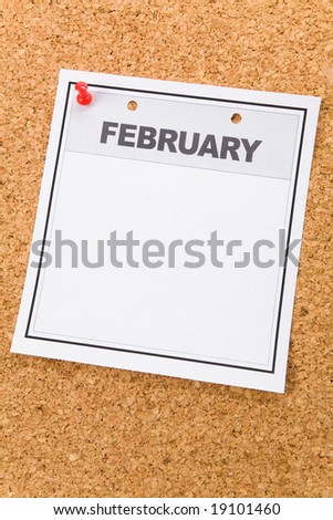 blank calendar 2010 february. stock photo : Blank Calendar, February, close up for background