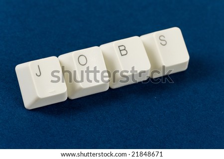 computer keyboard and word jobs, Online Job Searching